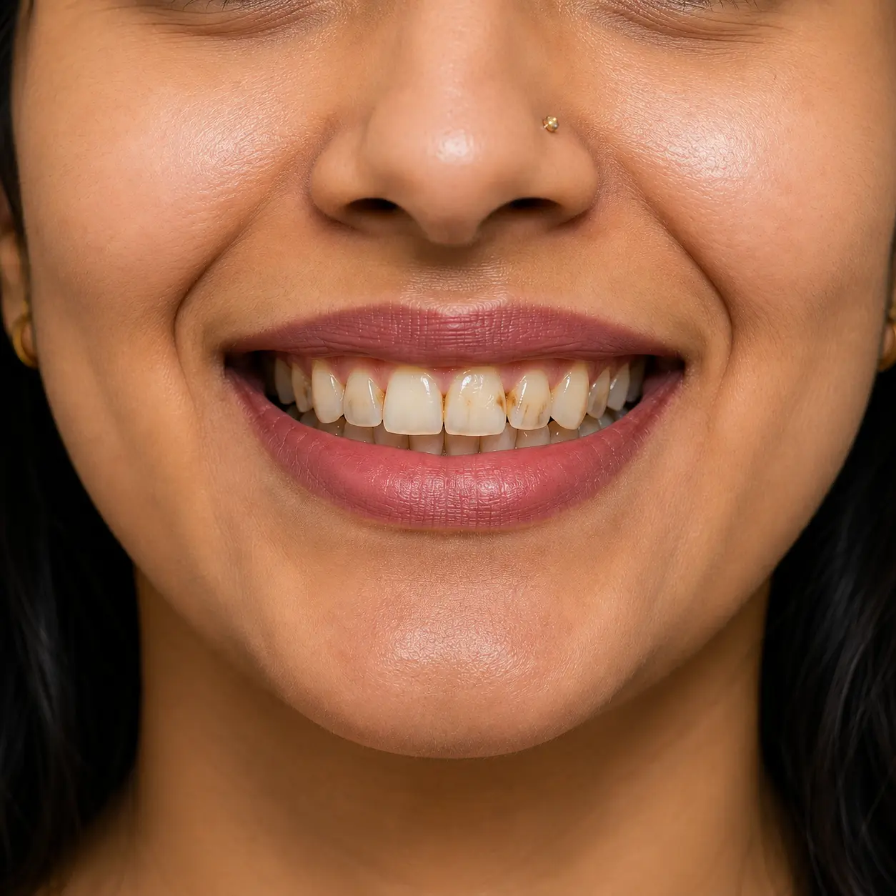 Before dental treatment at Thorve Dental Clinic